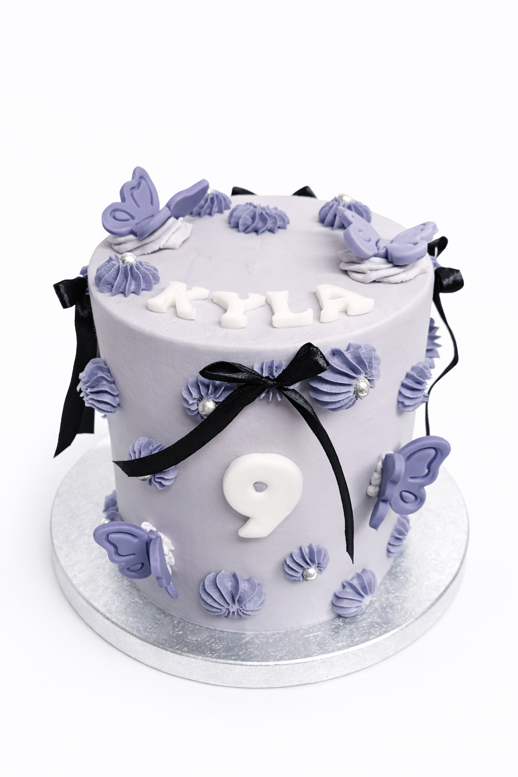 Lavender Butterfly Birthday Cake - Tall Cake